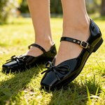 Mary Jane Shoes Women Ballet Flats Shoes for Women Bow Slip on Comfortable Dressy Adjustable Strap for Work Office Business 7