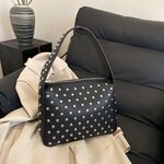 Shoulder Bag Studded Purse for Women Y2K Purse Black Studded Bag Designer Handbag 3