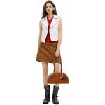 Y2K Bowler Shoulder Bag Vintage Leather Purse with Cherry Charm Brown 3