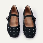 Amazon Essentials Womens Square-Toe Mary Jane Ballet Flat with Adjustable Metal Buckle Strap, Non-Slip Low Heel, Cushioned 2