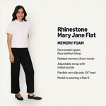 Amazon Essentials Womens Square-Toe Mary Jane Ballet Flat with Adjustable Metal Buckle Strap, Non-Slip Low Heel, Cushioned 3