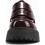 Soda “AMP” ~ Women Round Toe Slip-On Lug Sole High Heel Penny Loafer Shoe 8 Burgundy Patent 4