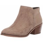 Amazon Essentials Women's Low Heel Ankle Boots with Side Zipper, Stacked Block Heel 9.5 Taupe