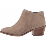 Amazon Essentials Womens Low Heel Ankle Boots with Side Zipper, Stacked Block Heel 9.5 Taupe 5