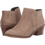 Amazon Essentials Womens Low Heel Ankle Boots with Side Zipper, Stacked Block Heel 9.5 Taupe 6