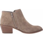 Amazon Essentials Womens Low Heel Ankle Boots with Side Zipper, Stacked Block Heel 9.5 Taupe 7