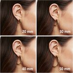 PAVOI Chunky Gold Hoop Earrings for Women, Lightweight 14K Gold Plated 14K Gold Plated 30 MM Yellow Gold 3