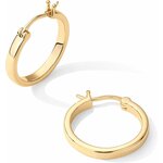 PAVOI Hoop Earrings for Women, 925 Silver, Yellow Gold, Size 20 Millimeters 4
