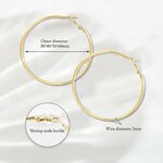 4 Pairs Silver Gold Hoop Earrings for Women | 14K Gold Plated Hoop Earrings Set Hypoallergenic Earring Lightweight Dangle E 5