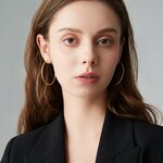 4 Pairs Silver Gold Hoop Earrings for Women | 14K Gold Plated Hoop Earrings Set Hypoallergenic Earring Lightweight Dangle E 6