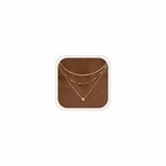 WomenGifts Layered Gold Necklaces for Women, 14K Gold Sterling Silver Plated Dainty Pendant Necklace Set Non Tarnish, Chunky