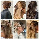 SMKSL 12 Pcs Hair Claw Clips for Women & Girls 3 Styles Hair Accessories Brown 7