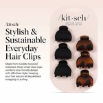 Kitsch Mini Claw Clips for Women - Tortoise & Black, 6pcs Tortoise and Black (6 Pieces, X-Small) 6 Count (Pack of 1) 7