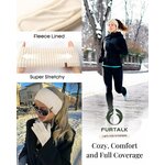 FURTALK Winter Beanie Hat Touchscreen Gloves Scarf Headband Set 4 in 1 Gift Pure Beige 4