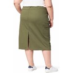 Mid rise cargo midi skirt pocket detail