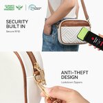 Quilted crossbody bag interior pockets
