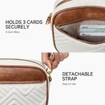 Quilted crossbody bag with detachable strap