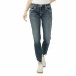 Silver Jeans Co. Women's Boyfriend Mid Rise Slim Leg Jeans 31W x 29L Bobbie