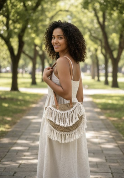 sac main à franges-boheme porte-femme-bali-signature