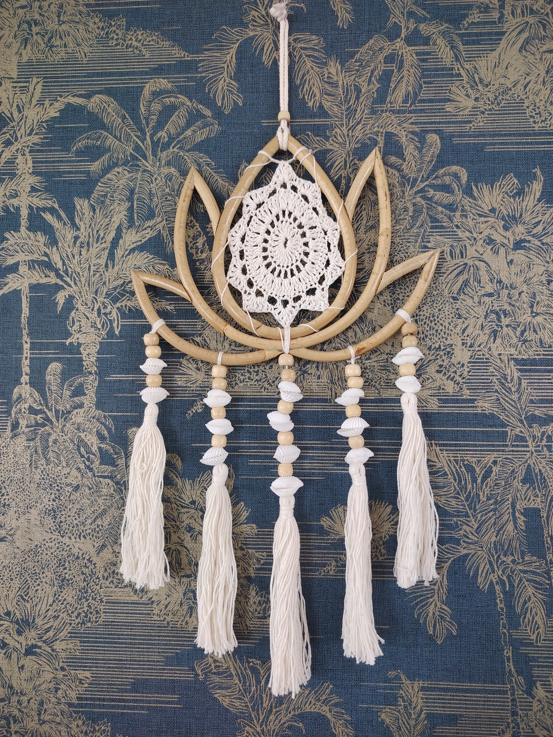 Attrape-Rêves Lotus Macramé