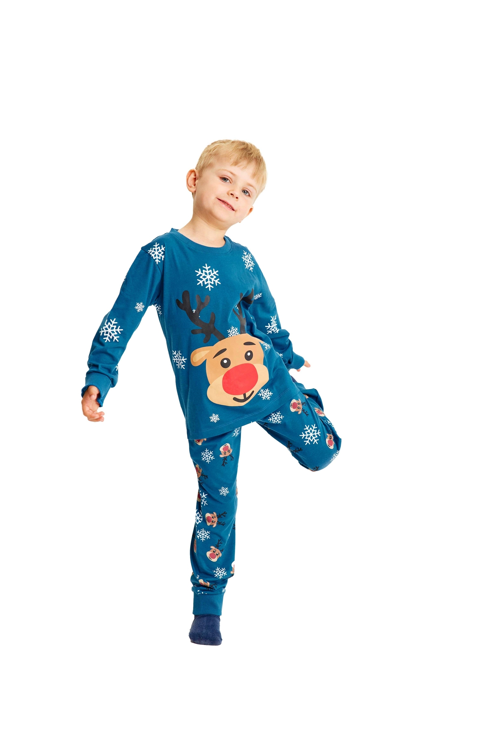 Kerstpyjama Rudolphhoofd - kinderen