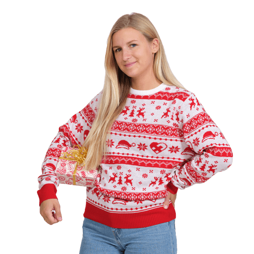 Kersttrui Rood en Wit