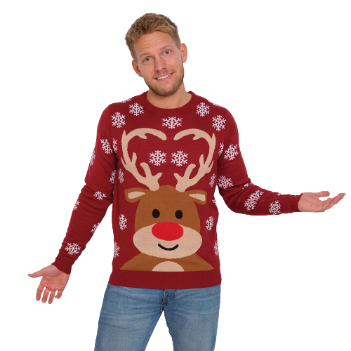 Unisex kersttrui Superschattig rendier van 100% acryl