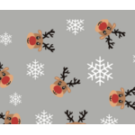 Grijze kerstplaid Rudolph opgevouwen