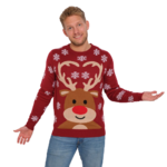 Unisex kersttrui Superschattig rendier van 100% acryl