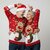 Stel in rode foute kersttrui Rudolph met rendier met rode neus