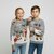 Kinderen in grijze kersttrui Dubbele Rudolph van biologisch katoen