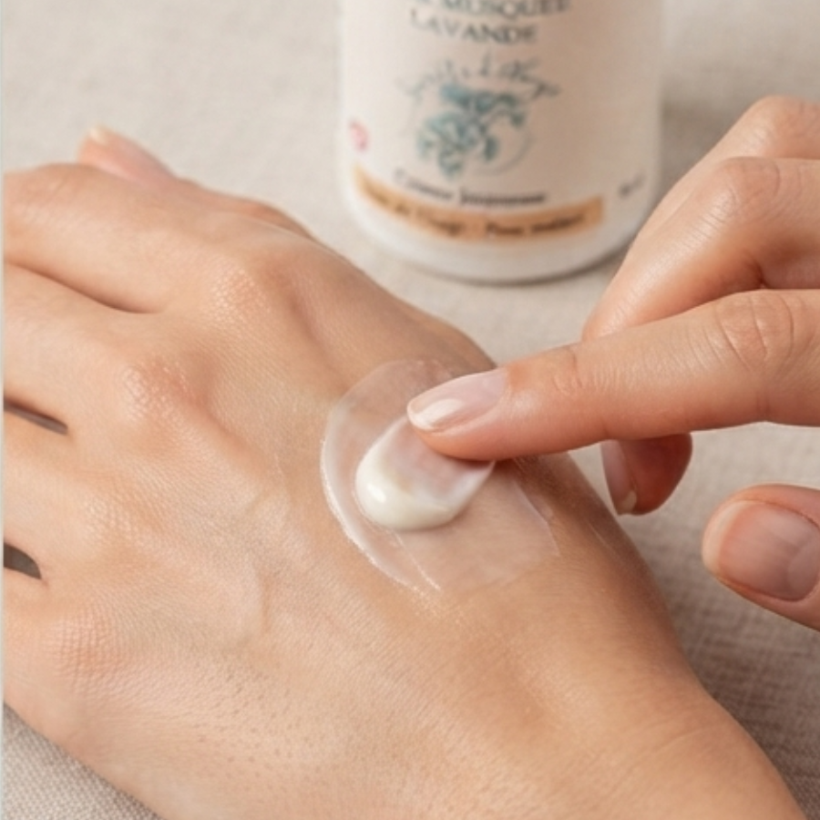 _Creme Jeunesse appliquée sur une main 900 900 Fiche Produit