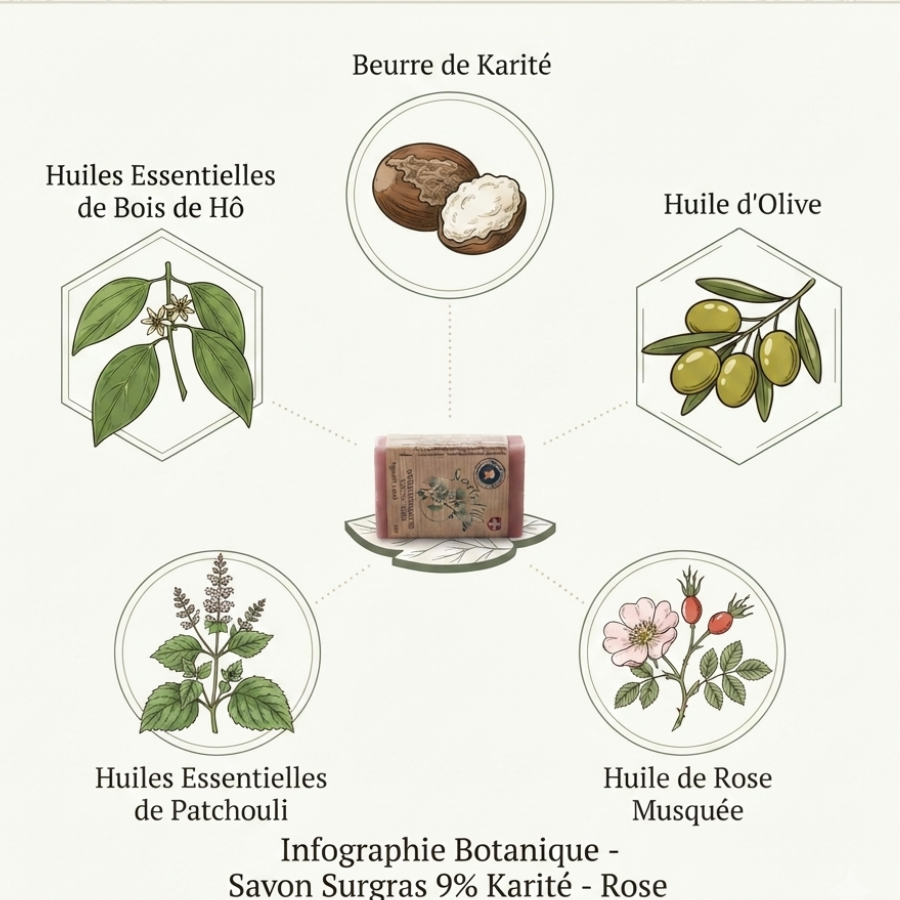 _savon Karité - Rose Infographie  900 900 Fiche Produit