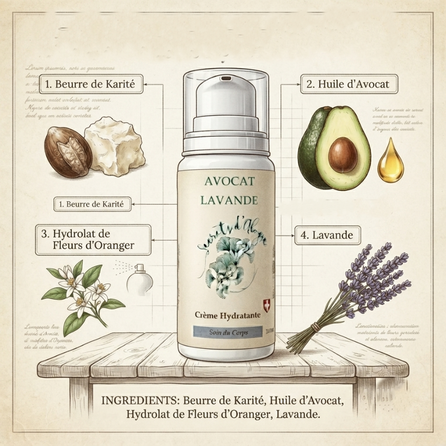 _Creme Avocat - Lavande Carré Ingrédients Secrets dALOYSE