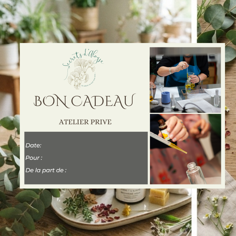 Carte Cadeau atelier privé  Secrets dAloyse