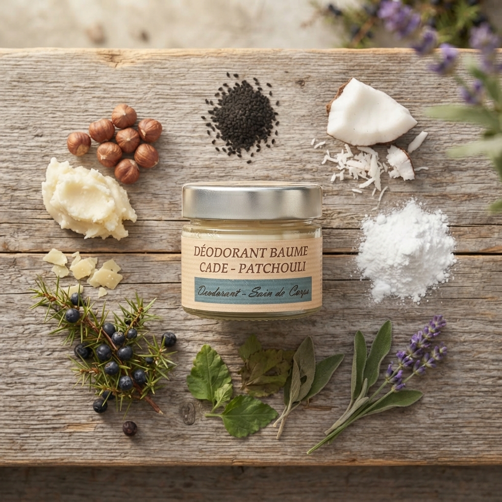 Déodorant solide Cade - Patchouli Ingrédients Secrets Aloyse