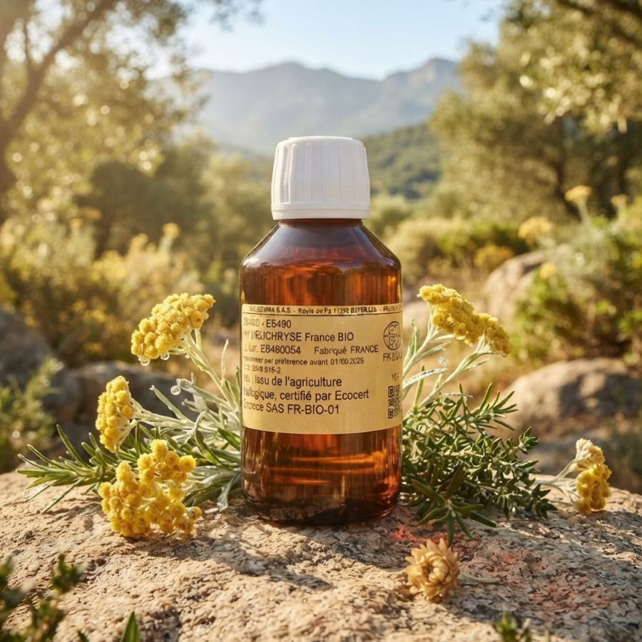 Eau Florale  dImmortelle de Corse  présentation Secrets dAloyse