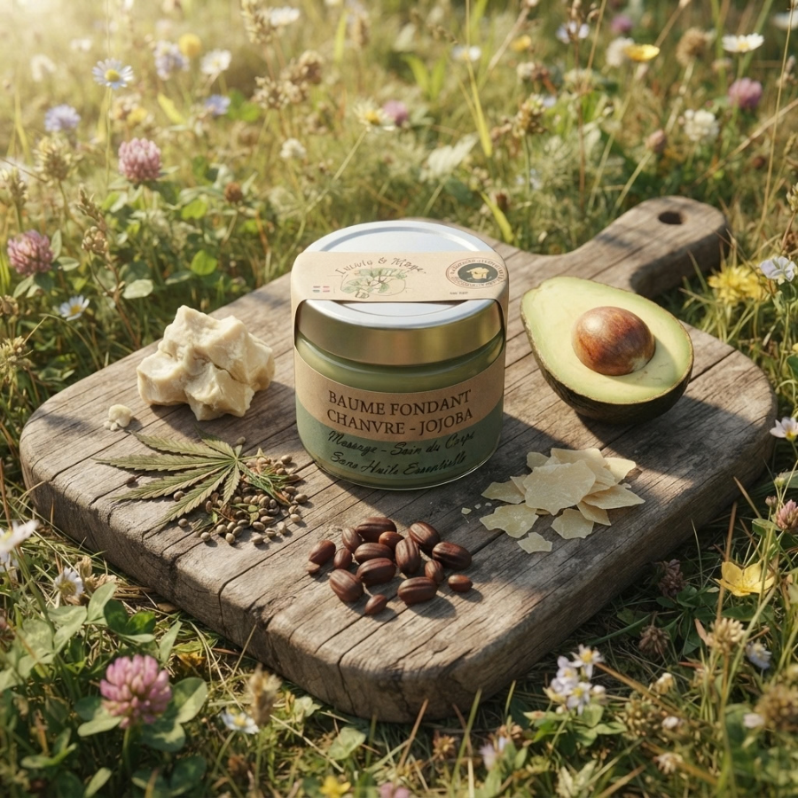 _Baume Fondant Chanvre - Jojoba ingrédients  Secrets dAloyse