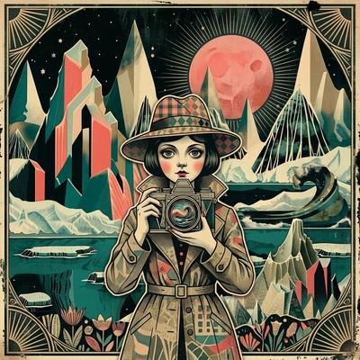 A woman photographer takes picture