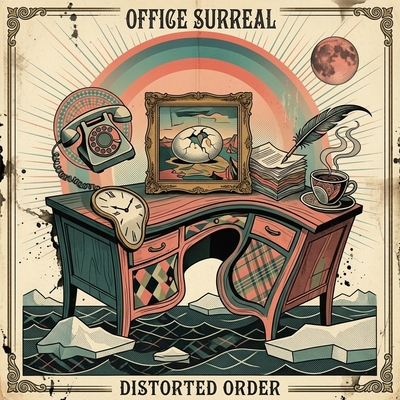 A disorganized office desk