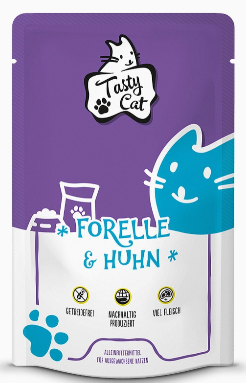 Truite et poulet pour chat