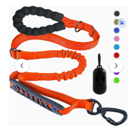 laisse anti traction orange