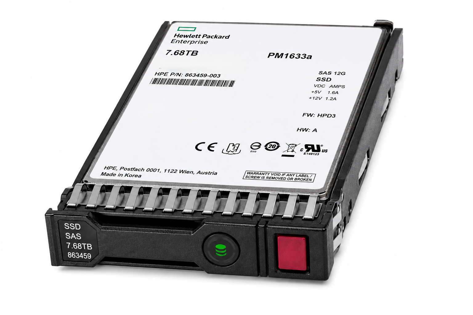 SSD PM1633a 7.68To SAS 850333-001 863459