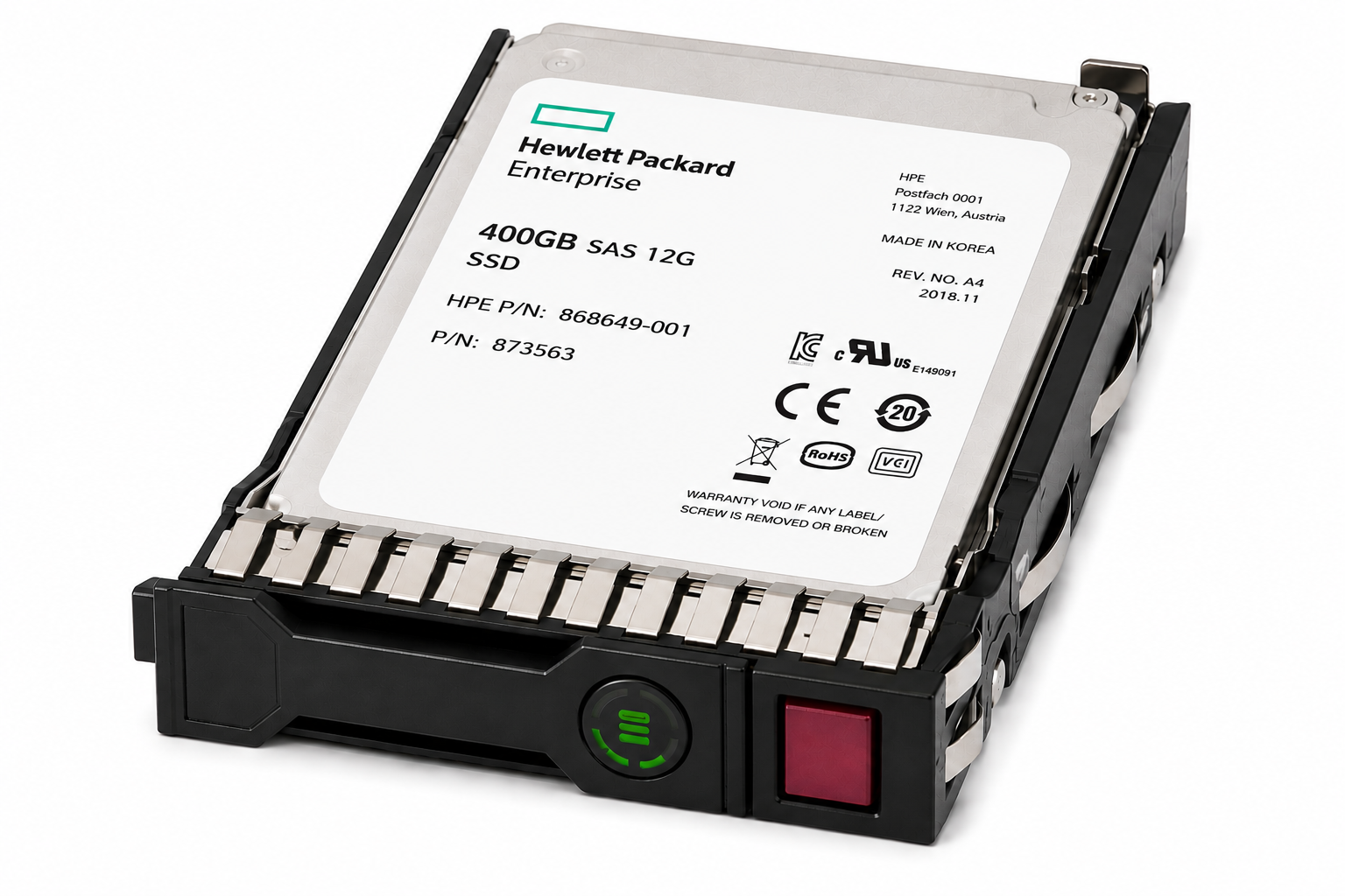 SSD 400GB SAS 868649-001 873563 Pour serveur HP ProLiant