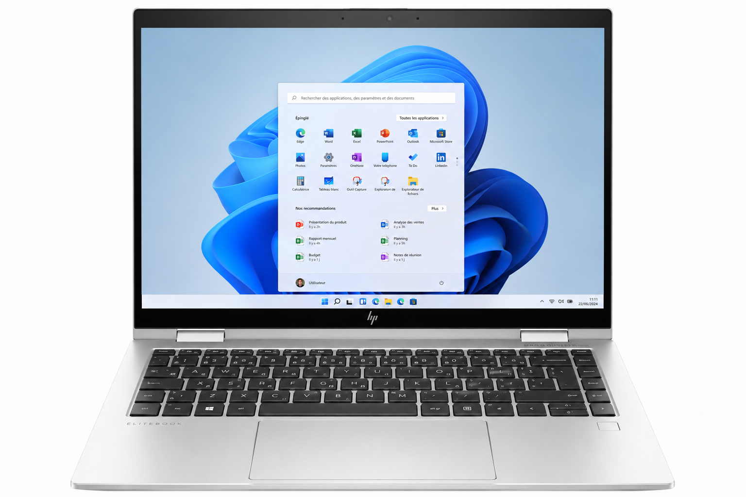 HP EliteBook X360 1030 G8 Intel Core i5-1135G7 16Go DDR4 512Go SSD NVMe AZERTY Windows 11