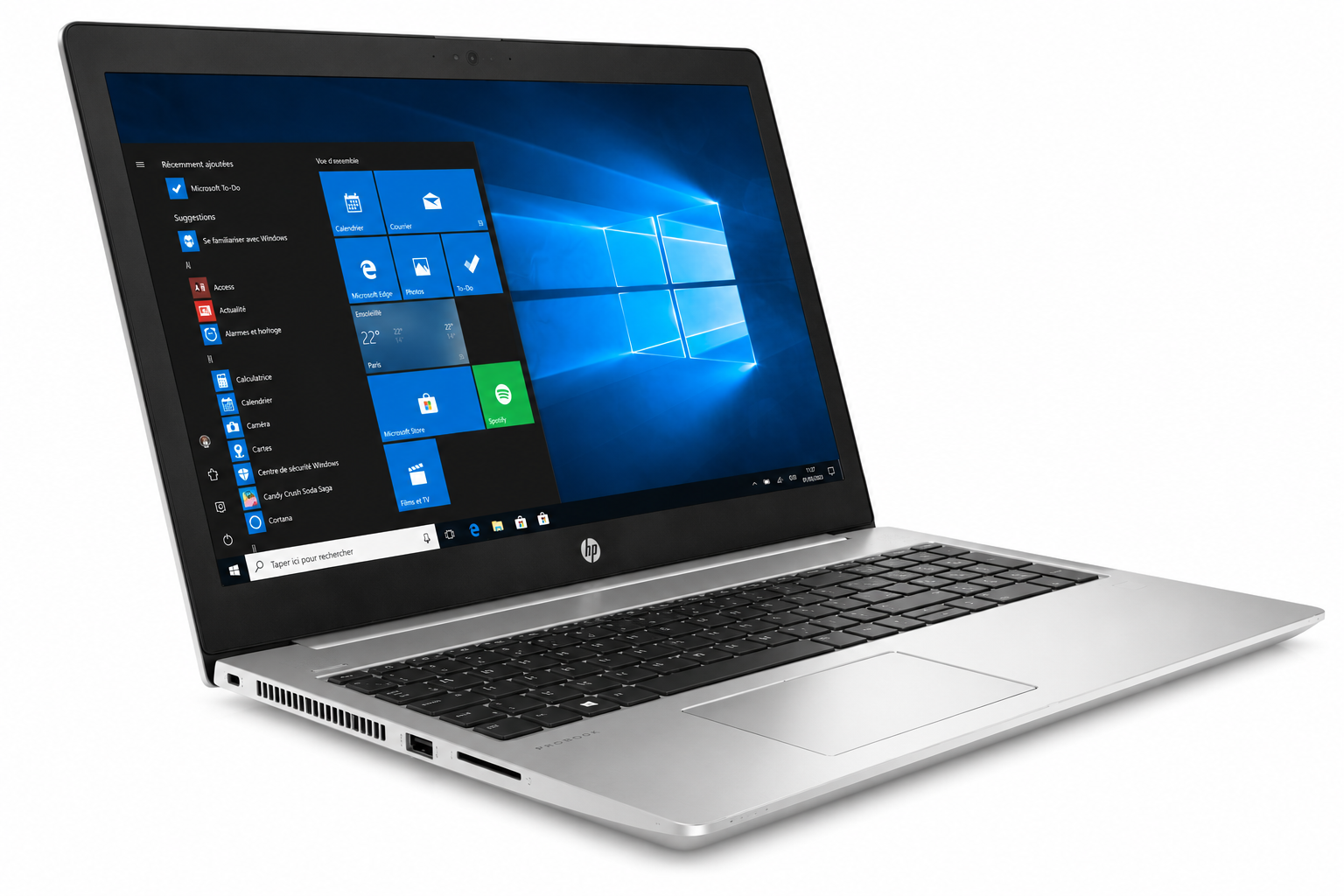 HP ProBook 450 G5 i3-7100U 8Go DDR4 256Go SSD AZERTY Windows 10 Pro left side