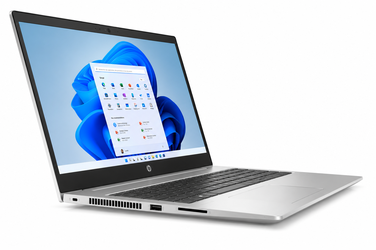 HP ProBook 450 G6 i5-8250U 8Go DDR4 256Go SSD NVMe AZERTY Windows 11 left side