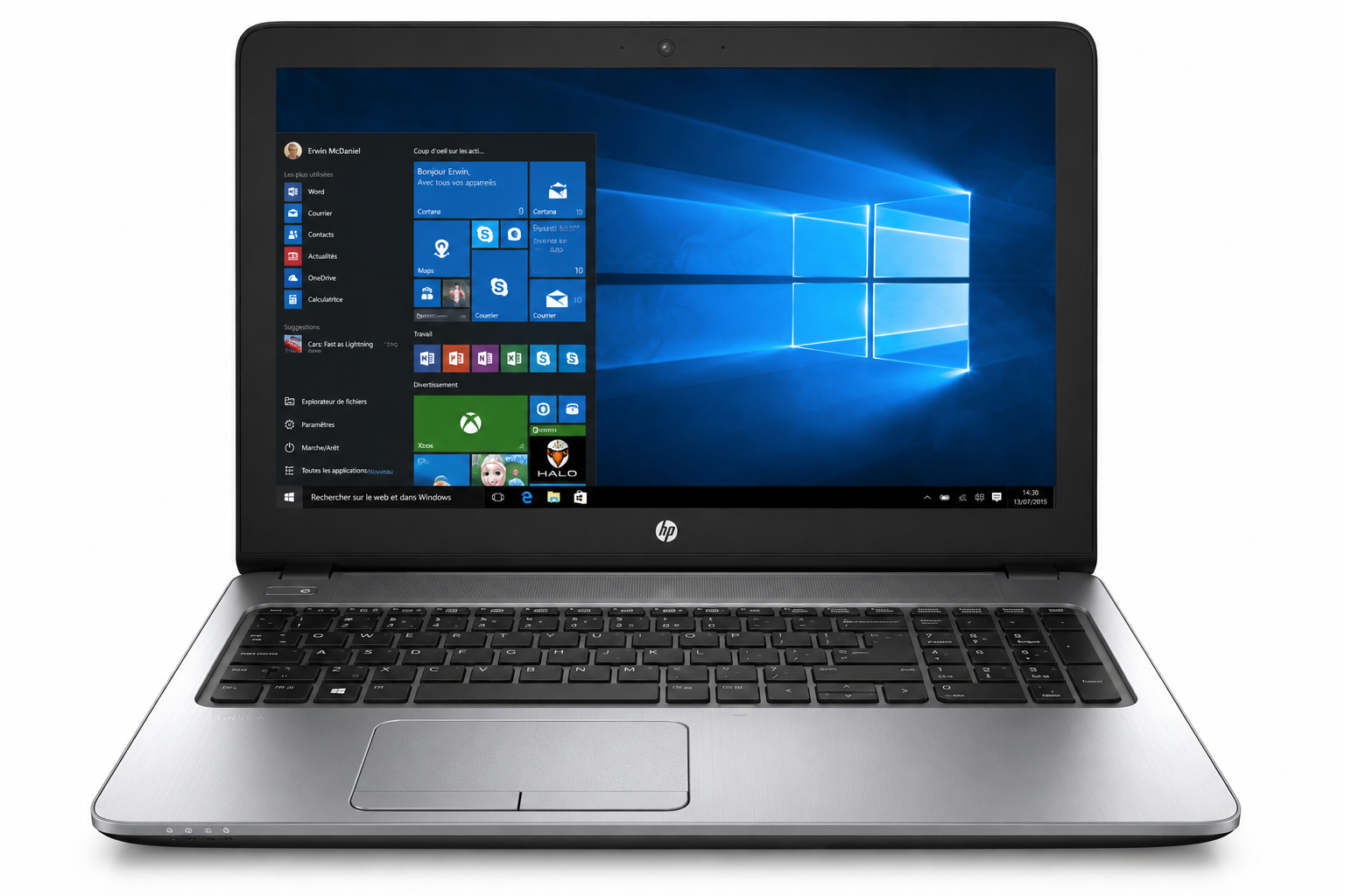 HP ProBook 450 G3 i3-6100U 4Go DDR4 500Go SSD SATA AZERTY Windows 10 Pro