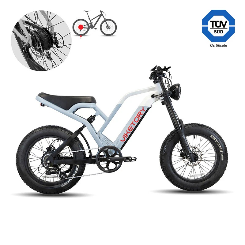 NAVY vélo électrique FATBIKE Bleu marineBlanc (5)