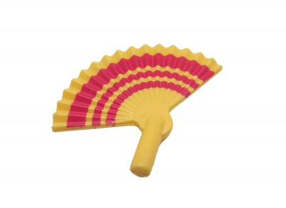 éventail playmobil 30627663 jaune et rose